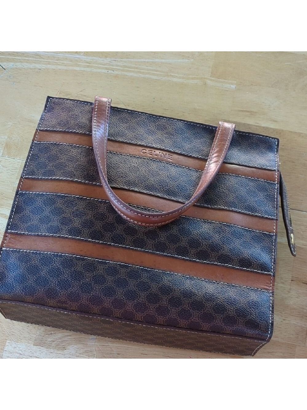 Vintage Celine Macadam Authentic Brown Classic Tote - Picture 8 of 14